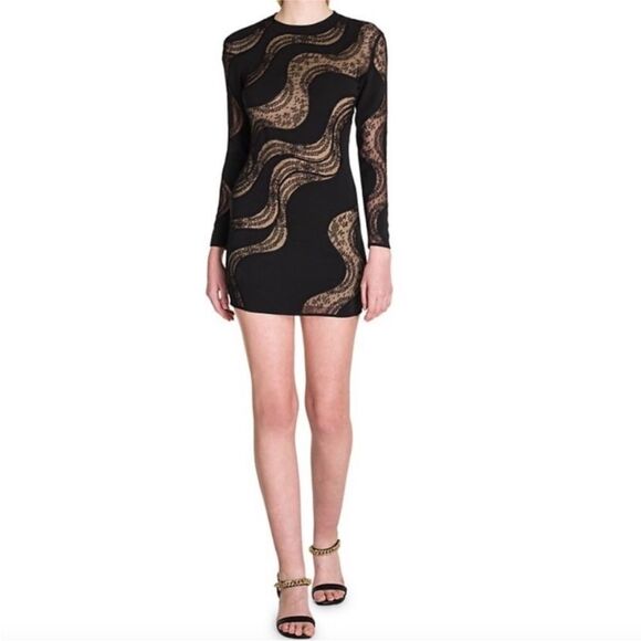 NWT Stella McCartney Black  Wave Dress, M - Picture 3 of 16